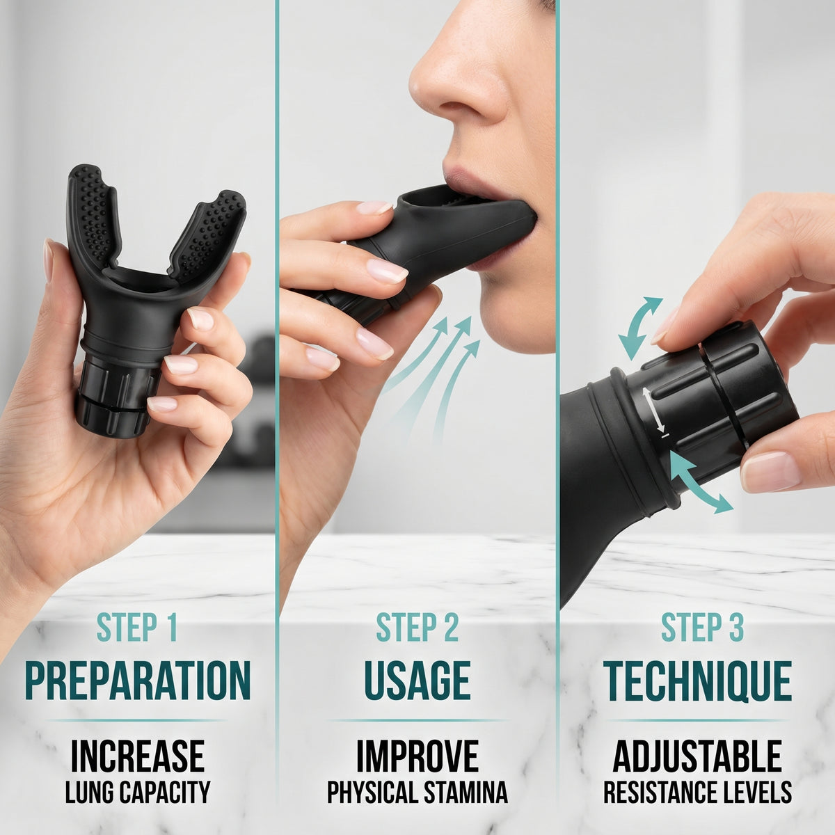 Breathing Trainer – Increase Lung Capacity & Improve Stamina