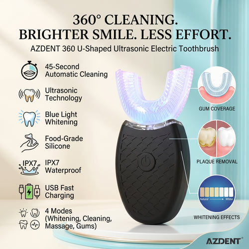 AZDENT 360° U-Shaped Ultrasonic Electric Toothbrush