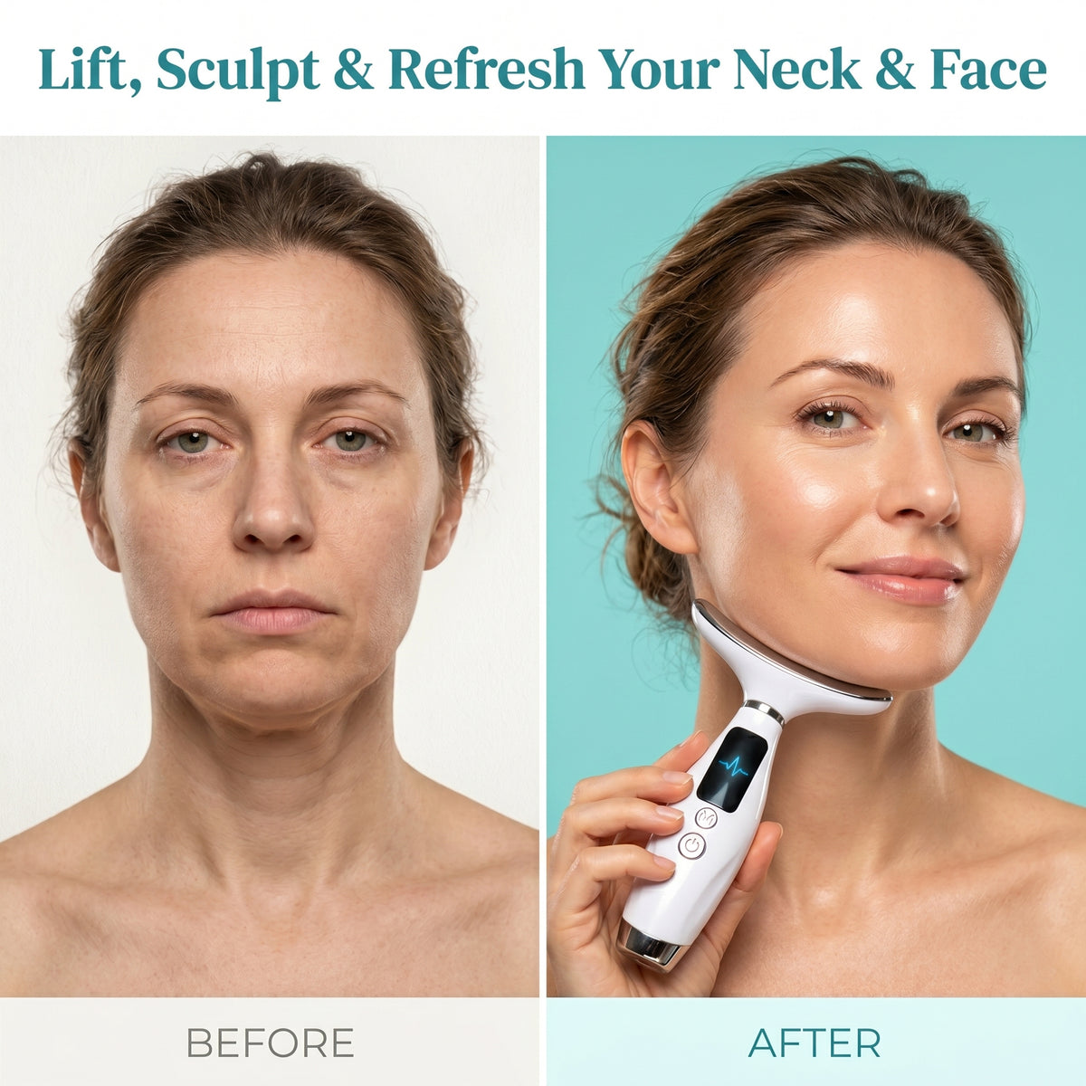 Multifunctional Neck & Face Massager – 7 Modes LED Therapy & EMS