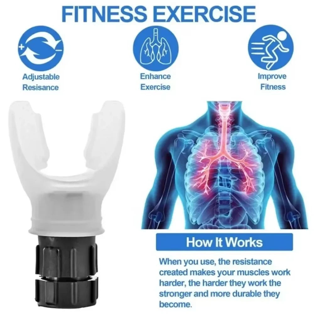 Pulmonary Respiratory Trainer & Lung Capacity Expander | Adjustable Resistance Breathing Exercise Device | High-Performance Inspiratory Muscle Trainer for Athletes, Runners & Singers