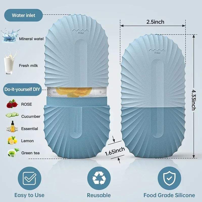 Reusable Silicone Ice Face Roller Mold | Contour & Depuff Facial Ice Massager | Cryotherapy Skin Care Tool for Brightening, Fine Lines & Pore Tightening
