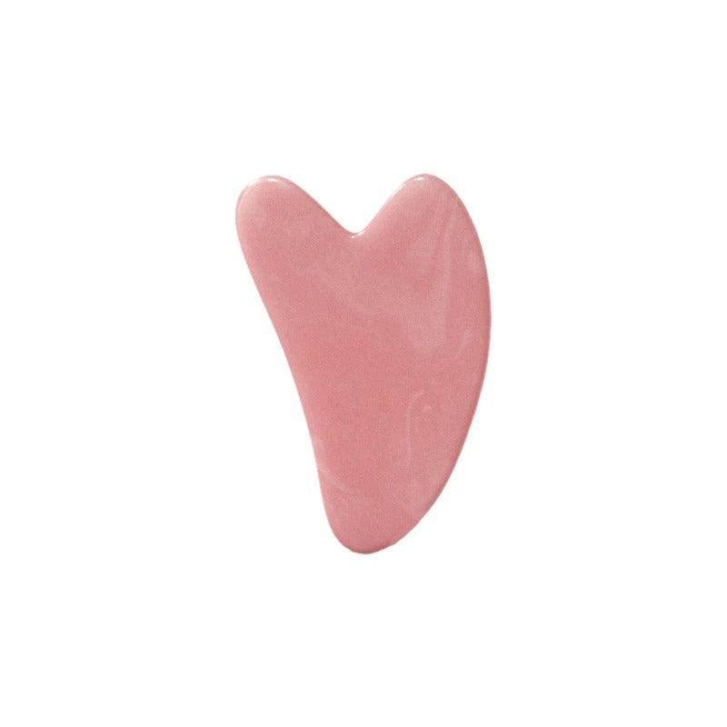 Natural Rose Quartz Jade Roller and Gua Sha Set | Dual-Ended Facial Massager & Heart-Shaped Scraping Plate | Anti-Aging Skin Tightening & Depuffing Beauty Tool Kit