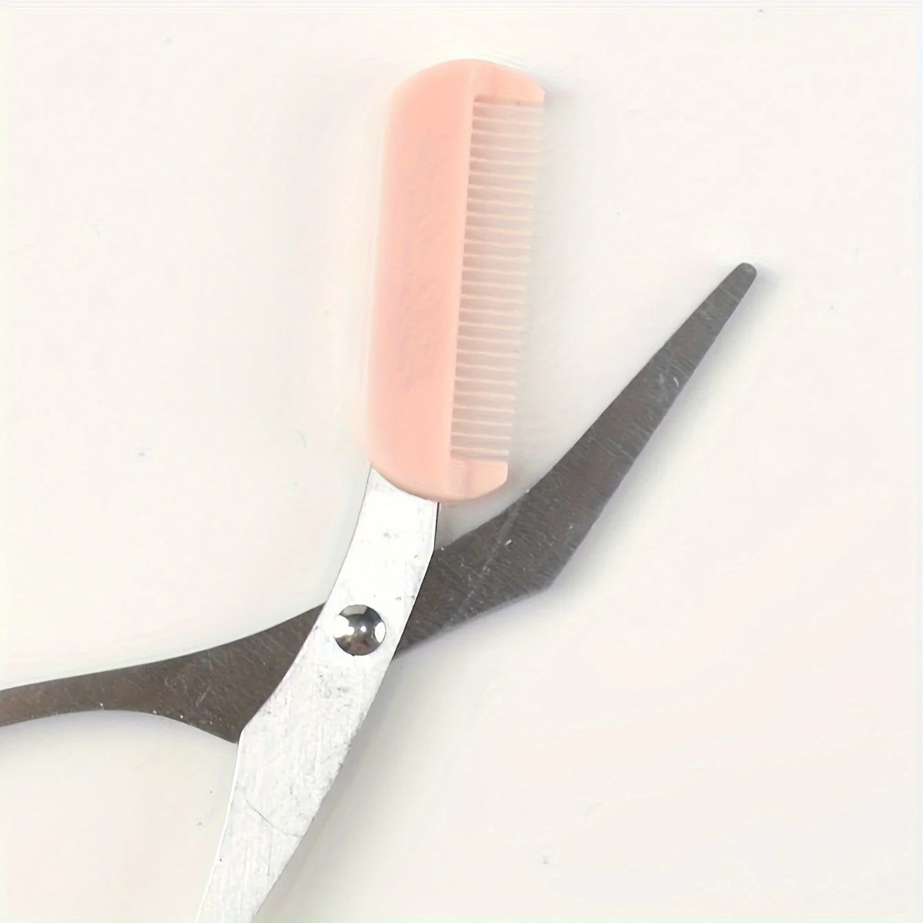 2-in-1 Eyebrow Trimming Scissors with Comb | Stainless Steel Brow Shaping Shears & Grooming Razor | Ergonomic Facial Hair Shaper & Lash Trimmer for Men & Women
