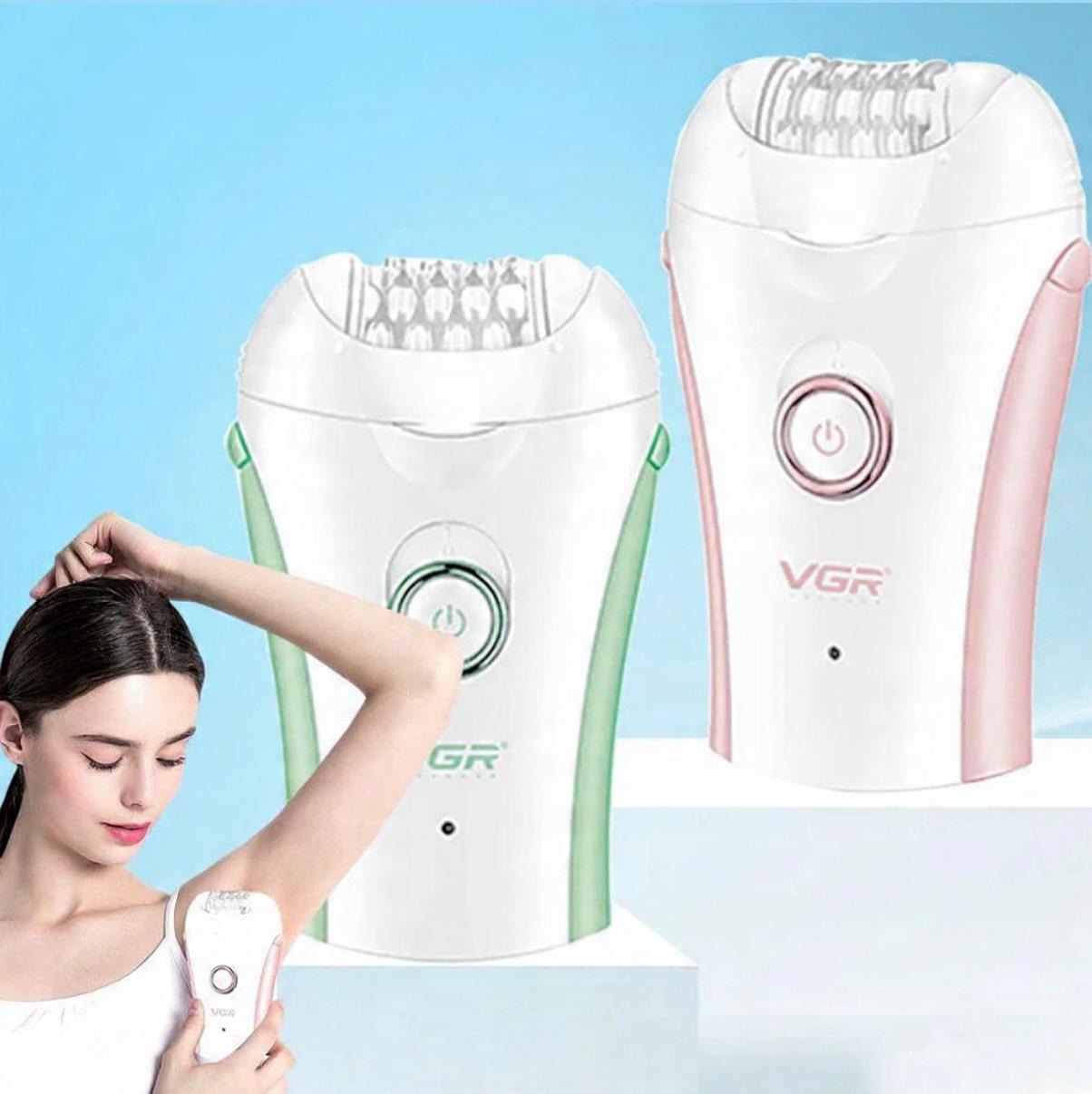 Rechargeable Cordless Hair Epilator for Women | 2-Speed Electric Facial & Body Hair Remover | Portable Hair Pulling Shaver with Built-In LED Light & USB Charging
