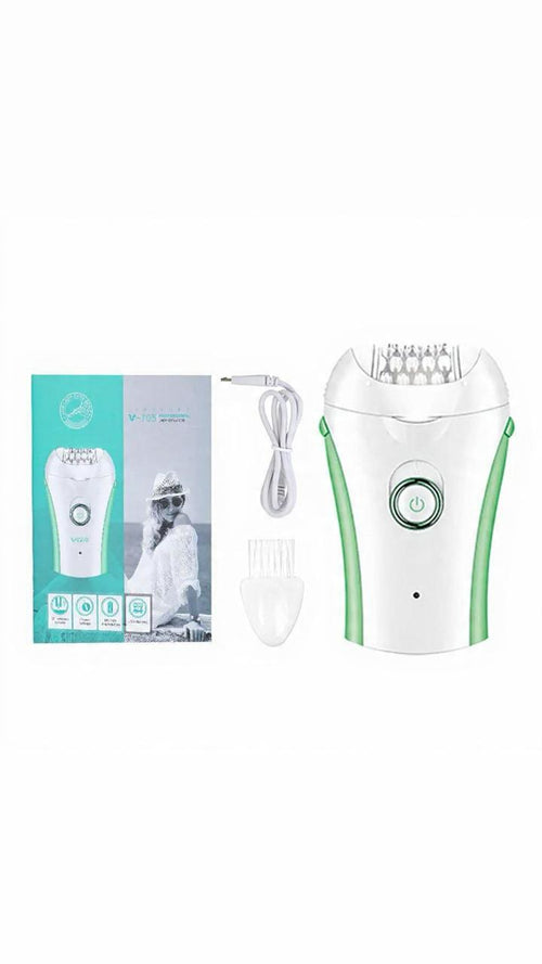 Rechargeable Cordless Hair Epilator for Women | 2-Speed Electric Facial & Body Hair Remover | Portable Hair Pulling Shaver with Built-In LED Light & USB Charging